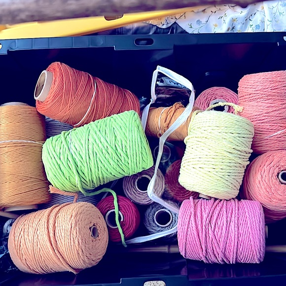 Macramรฉ Feather-Weight Macrame Dangle 100%Cotton Earrings Every Color Available - Picture 9 of 14